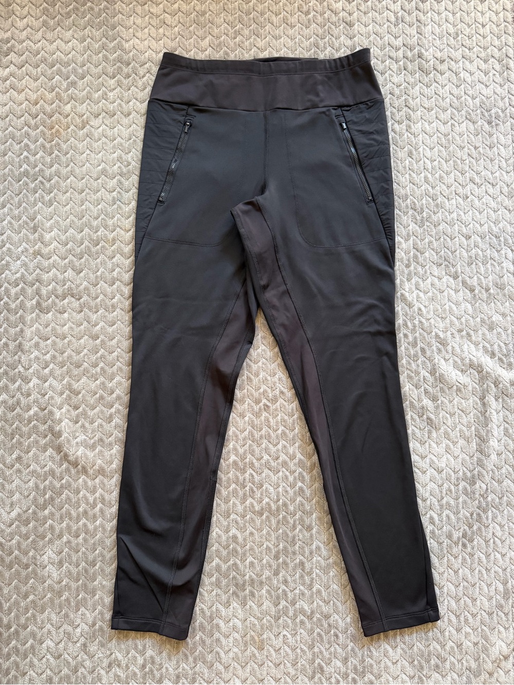 Athleta Women's Peak Hybrid Fleece Tights Leggings Black M